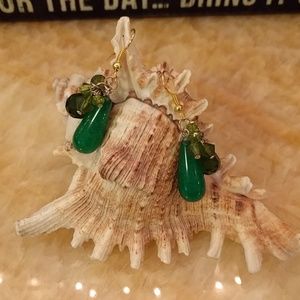 [SWAPPED] Emerald + Peridot Green Crystal Earrings